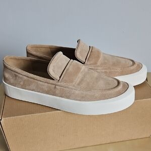 Vince Tan Suede Womens Loafers